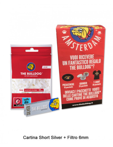 THE BULLDOG ASTUCCIO CART. SHORT SILVER +...