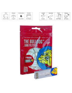 THE BULLDOG FILTRI 6mm + CARTINA SHORT SILVER 170pz*34cf...