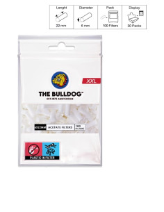THE BULLDOG FILTRI 6MM EXTRA LUNGHI BUSTINA 100pzx30cf...