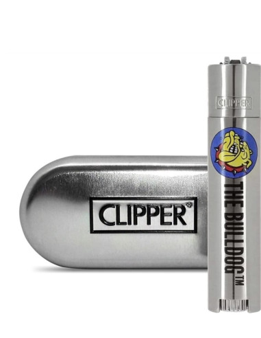 Clipper The Bulldog Silver Metal Lighters