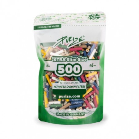 PURIZE CARBONI ATTIVI XTRA SLIM ALL COLOR BUSTA 500 PZ