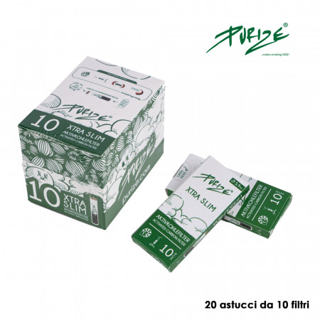 PURIZE CARBONI ATTIVI XTRA SLIM WHITE  AST. 20x10pz