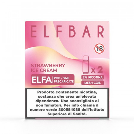 ELFBAR ELFA + POD STRAWBERRY ICE CREAM PACK x2 POD