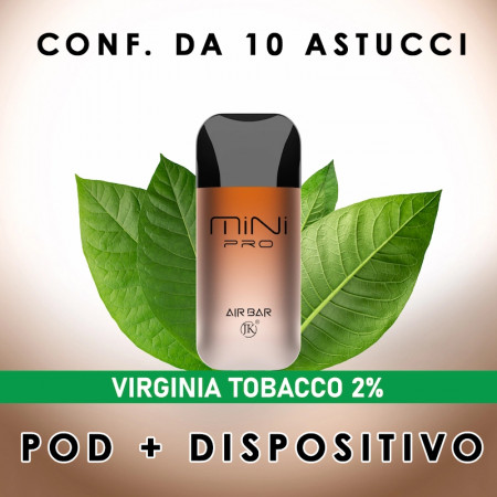 AIR BAR KIT MINI PRO VIRGINIA TOBACCO 2ml - 20mg/ml + DISPOSITIVO