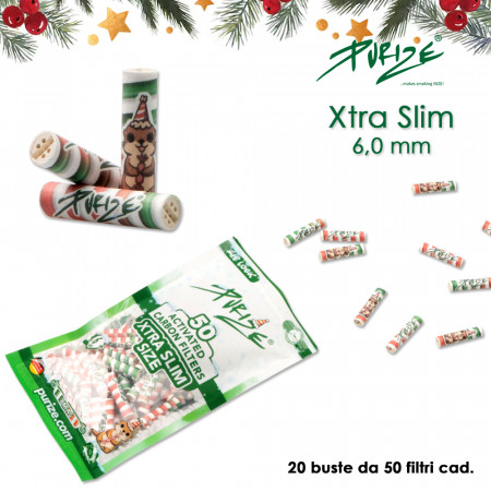 PURIZE CARBONI ATTIVI XTRA SLIM X-MAS BUSTA 20x50pz