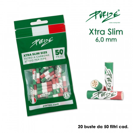 PURIZE CARBONI ATTIVI XTRA SLIM ITALIA BUSTA 20x50pz