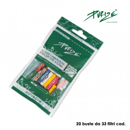 PURIZE CARBONI ATTIVI XTRA SLIM ALL COLOR BUSTA 20x33pz