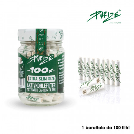 PURIZE CARBONI ATTIVI XTRA SLIM WHITE BARATT. 1x100pz