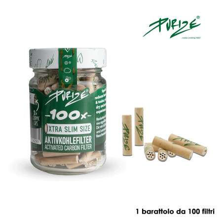 PURIZE CARBONI ATTIVI XTRA SLIM ORGANIC BARATT. 1x100pz
