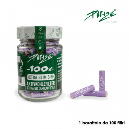 PURIZE CARBONI ATTIVI XTRA SLIM LILAC BARATT. 1x100pz