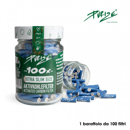 PURIZE CARBONI ATTIVI XTRA SLIM BLUE BARATT. 1x100pz