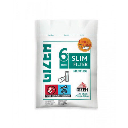 FILTRI GIZEH BAG 6mm MENTOLO 10x120pz