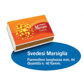 FIAMMIFERI MARSIGLIA SVEDESI 1x100 box DA 40 fiam.