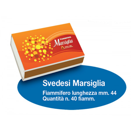FIAMMIFERI MARSIGLIA SVEDESI 1x100 box DA 40 fiam.