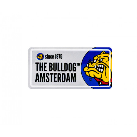 THE BULLDOG LICENSE PLATE SILVER 1pz
