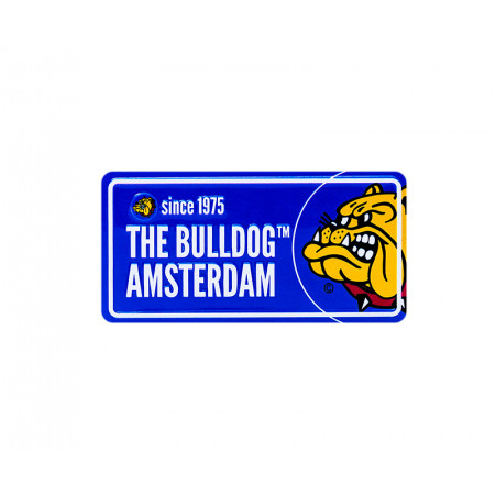 THE BULLDOG LICENSE PLATE BLUE 1pz