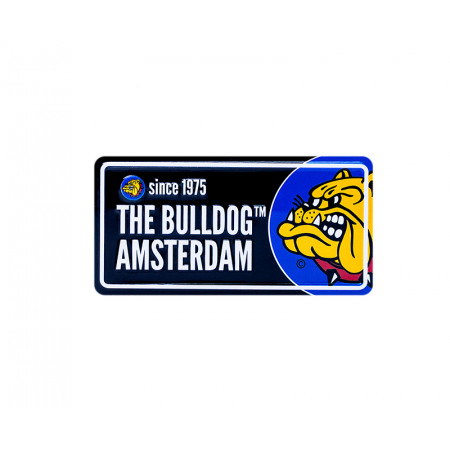 THE BULLDOG LICENSE PLATE BLACK 1pz