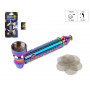 THE BULLDOG METAL PIPE 83mm EMBOSSED RAINBOW 1pz