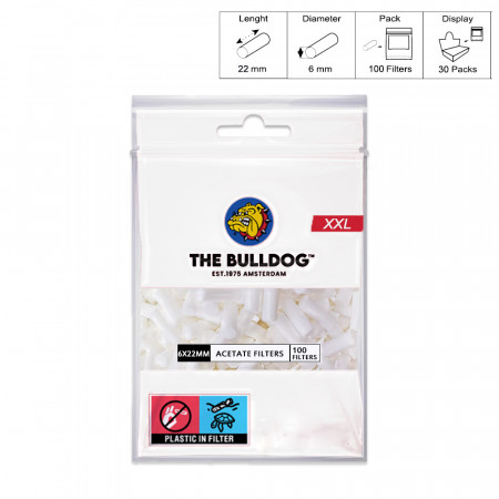 THE BULLDOG FILTRI 6mm x 22mm EXTRA LUNGHI BUSTINA 30x100