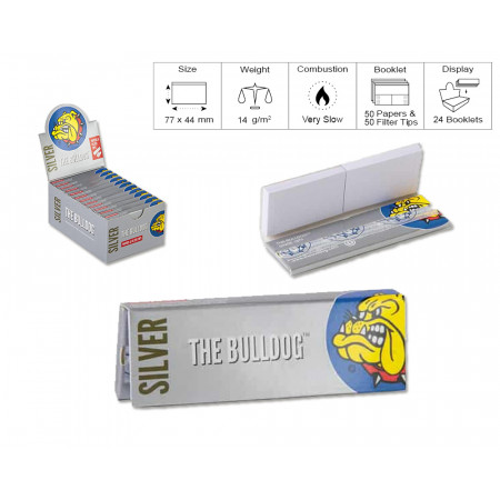 THE BULLDOG CARTINA 1.1/4 SILVER +FILTRO 24pz