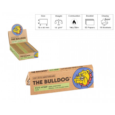 THE BULLDOG CARTINA 1.1/4 UNBLEACHED HEMP 18pz