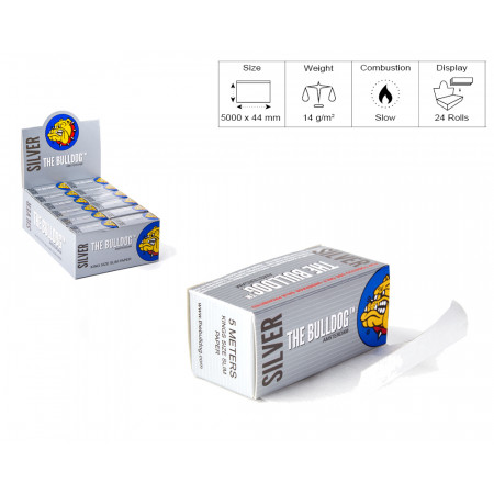 THE BULLDOG CARTINA ROLLS SILVER 24pz